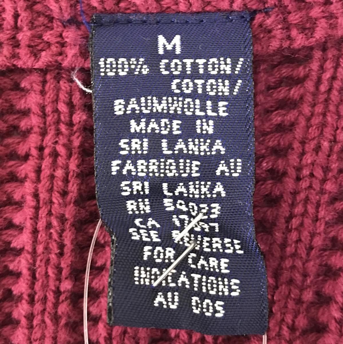 90s OLD GAP Cotton Knit Cardigan エンジ M オールドギャップ 90s OLD GAP Cotton Knit Cardigan エンジ M オールドギャップ