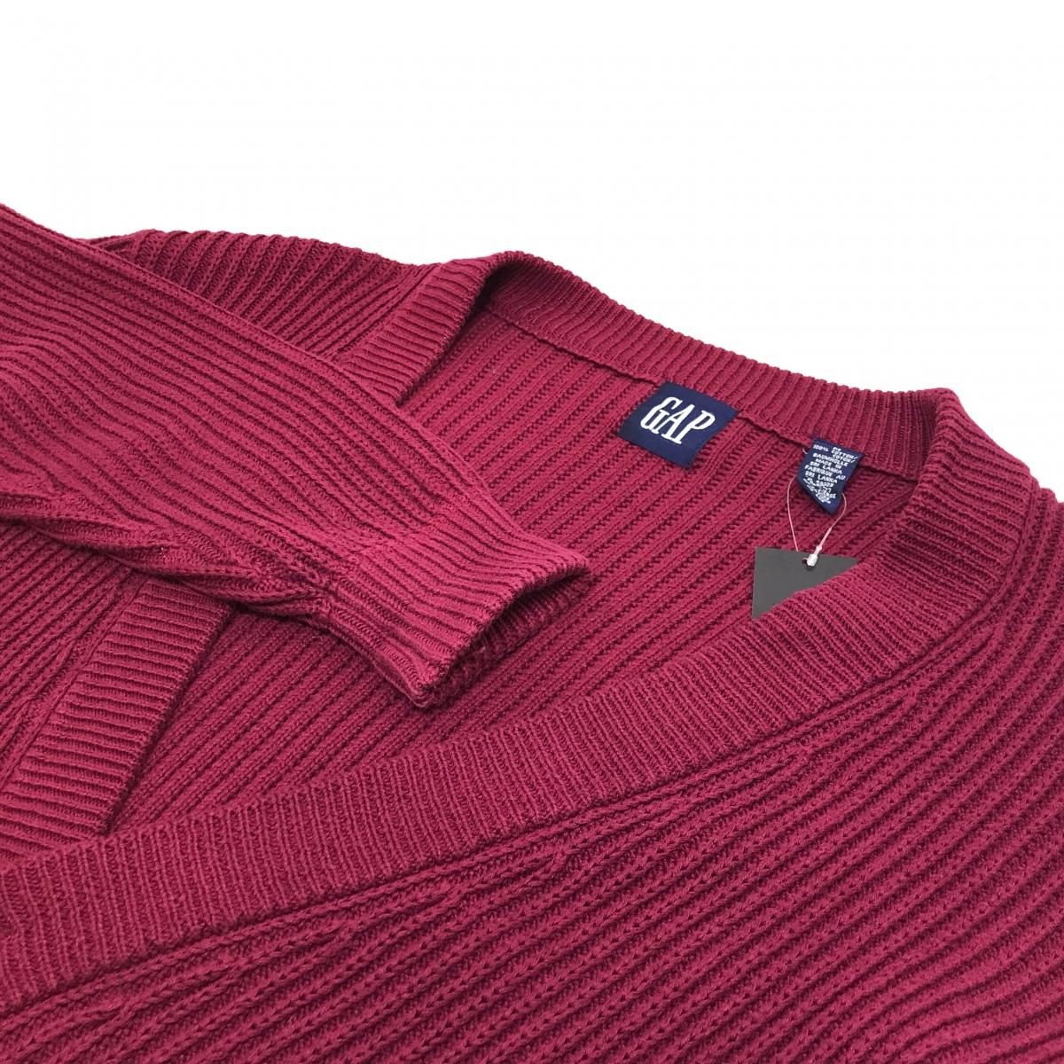 90s OLD GAP Cotton Knit Cardigan エンジ M オールドギャップ 90s OLD GAP Cotton Knit Cardigan エンジ M オールドギャップ