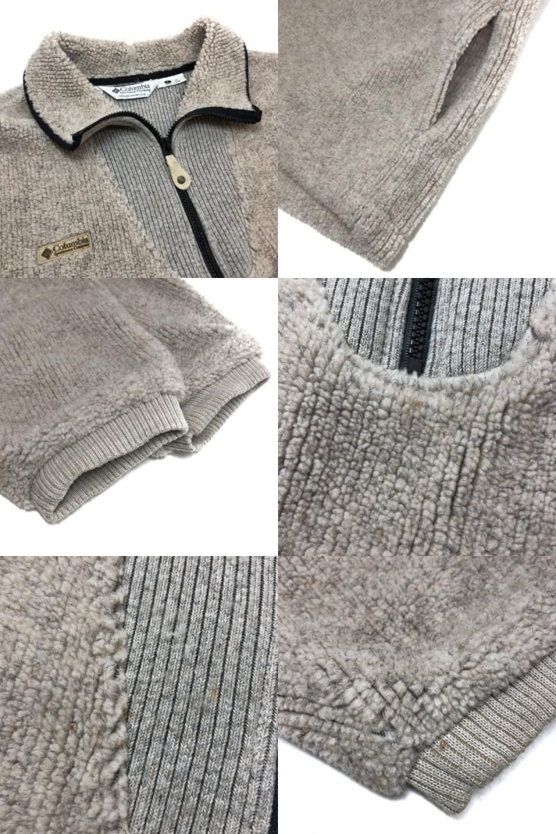 USA製 90s Columbia Half-Zip Pullover Fleece ベージュ L USA製 90s Columbia Half-Zip Pullover Fleece ベージュ L