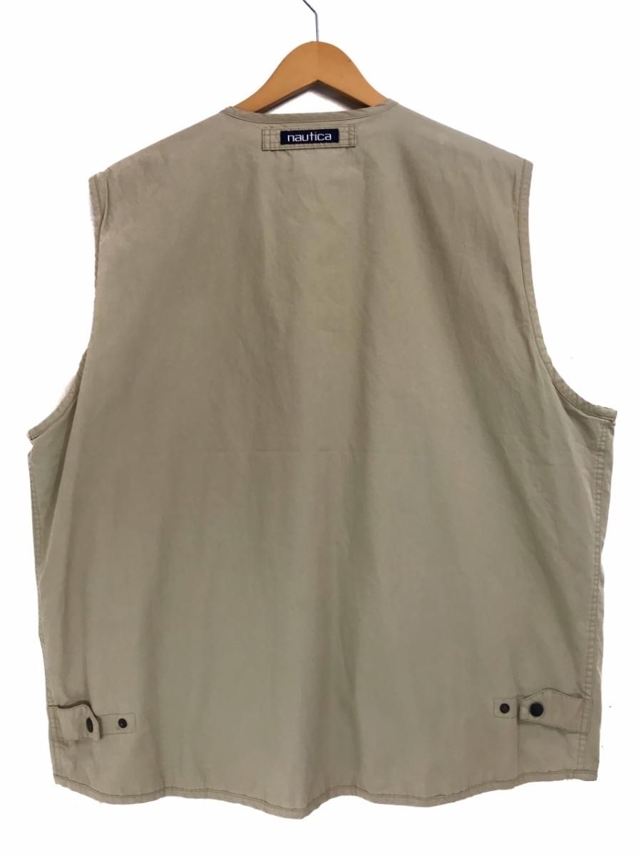 Deadstock 90s NAUTICA Cotton Fishing Vest ベージュ XXL
