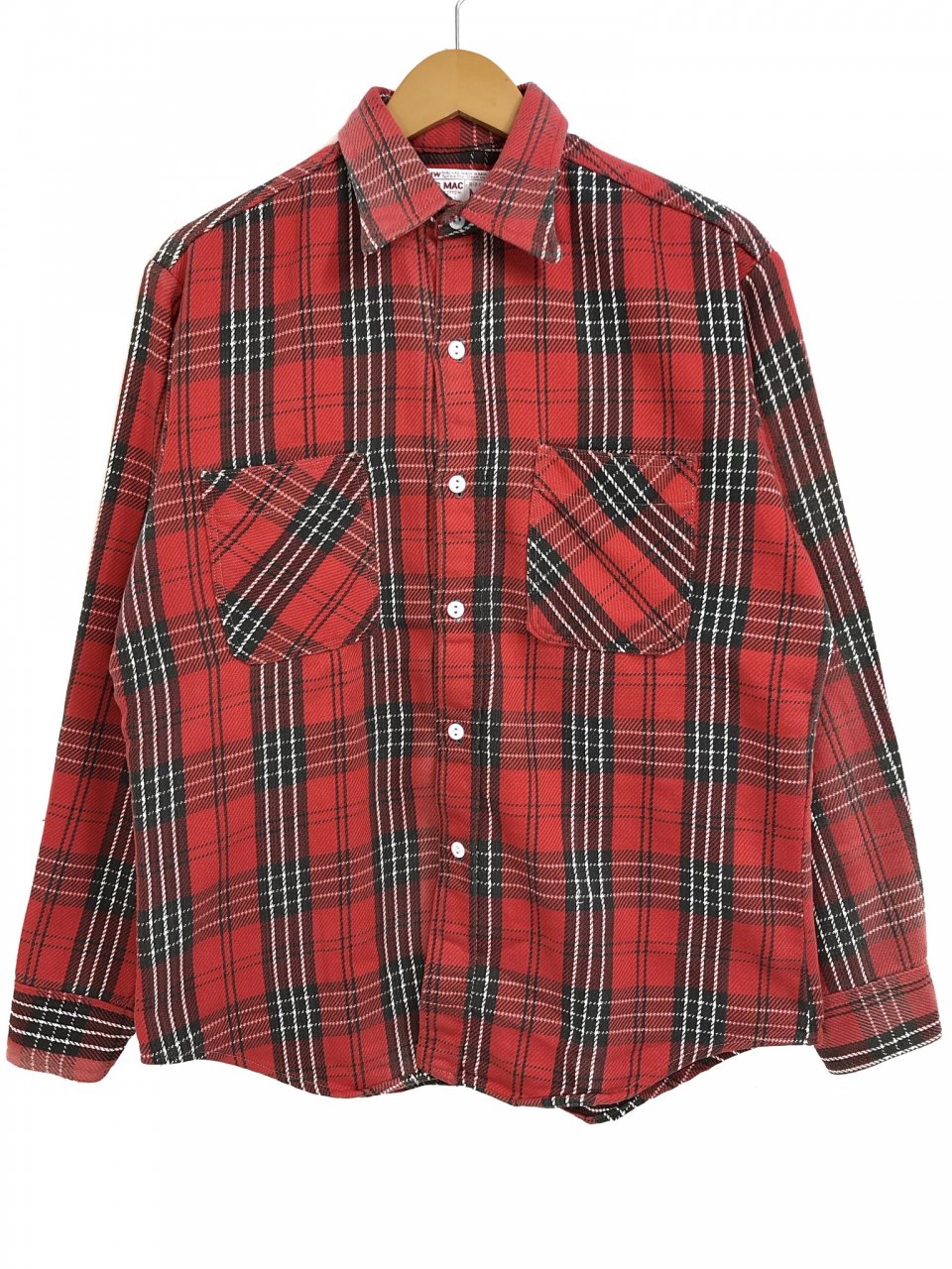 70s BIG MAC Check Flannel L/S Shirt #2 赤 M ビッグマック フランネルシャツ 長袖シャツ チェックシャツ  アメカジ - NEWJOKE ONLINE STORE