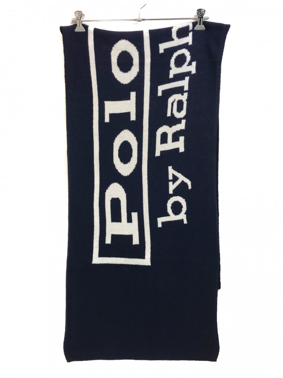 新品 Polo Ralph Lauren Polo Label Scarf (NAVY) ポロラルフローレン スカーフ マフラー ロゴ 紺  PC0254-433 - NEWJOKE ONLINE STORE