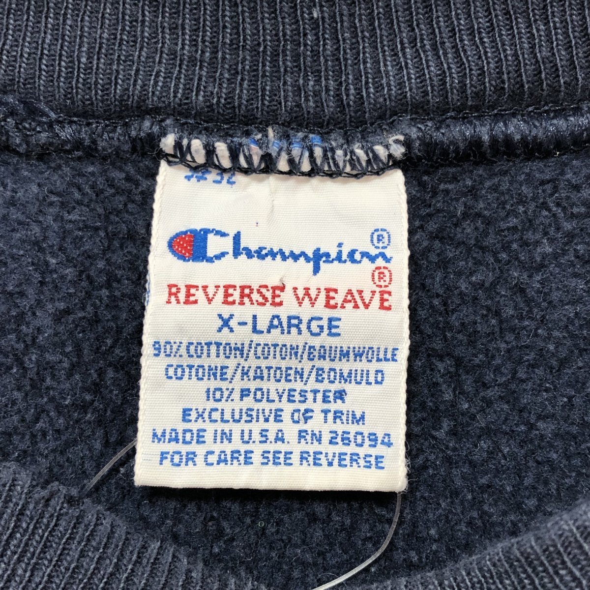 USA製 90s Champion Reverse Weave Sweatshirt 紺 XL チャンピオン