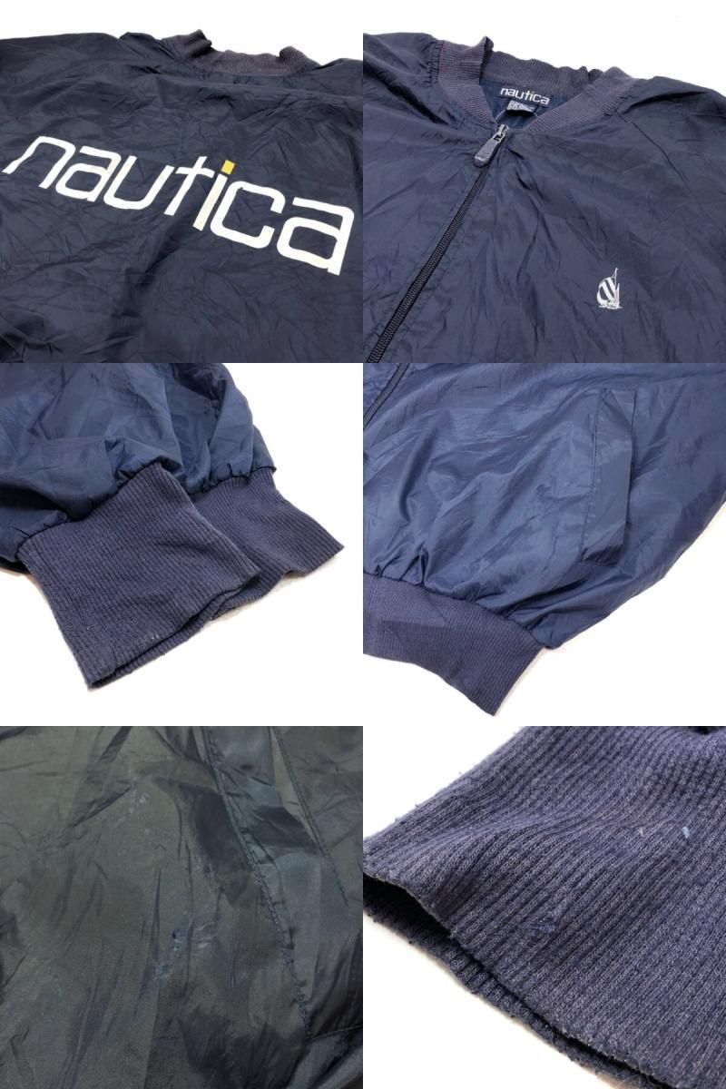90s NAUTICA Full-Zip Nylon Blouson 紺 L相当 ノーティカ ナイロン