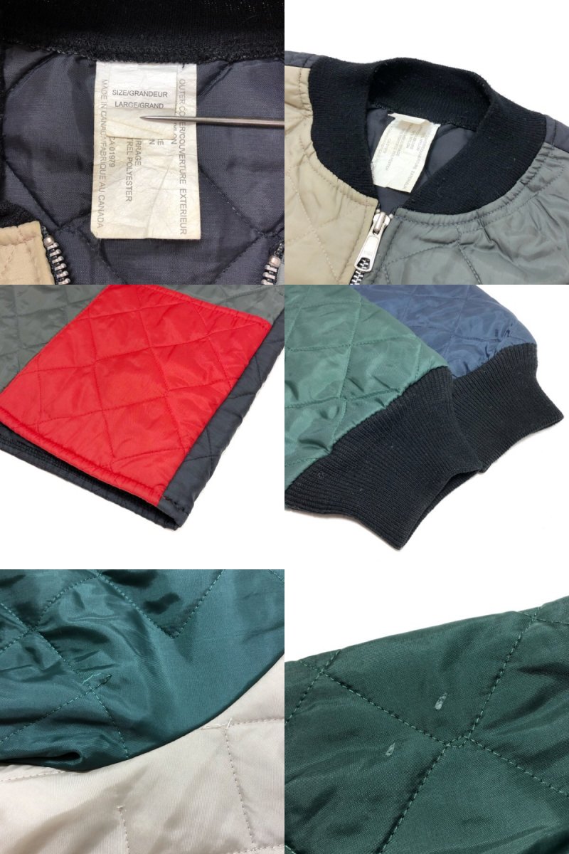 カナダ製 Crazy Pattern Padding Nylon Quilting Jacket マルチカラー 