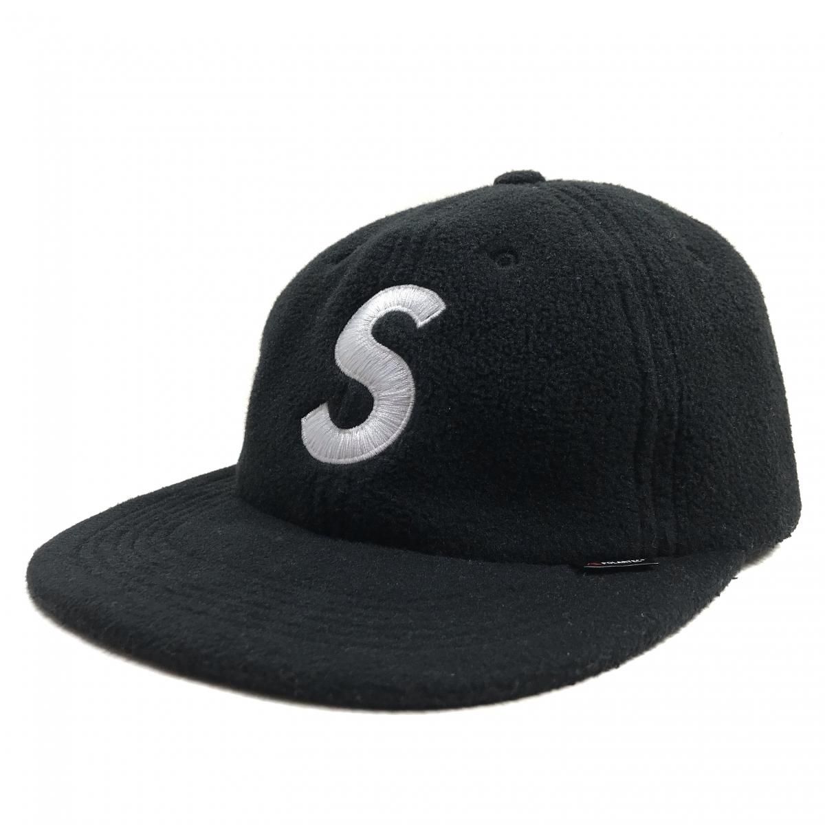 supreme 18aw s logo cap 黒キャップ - キャップ