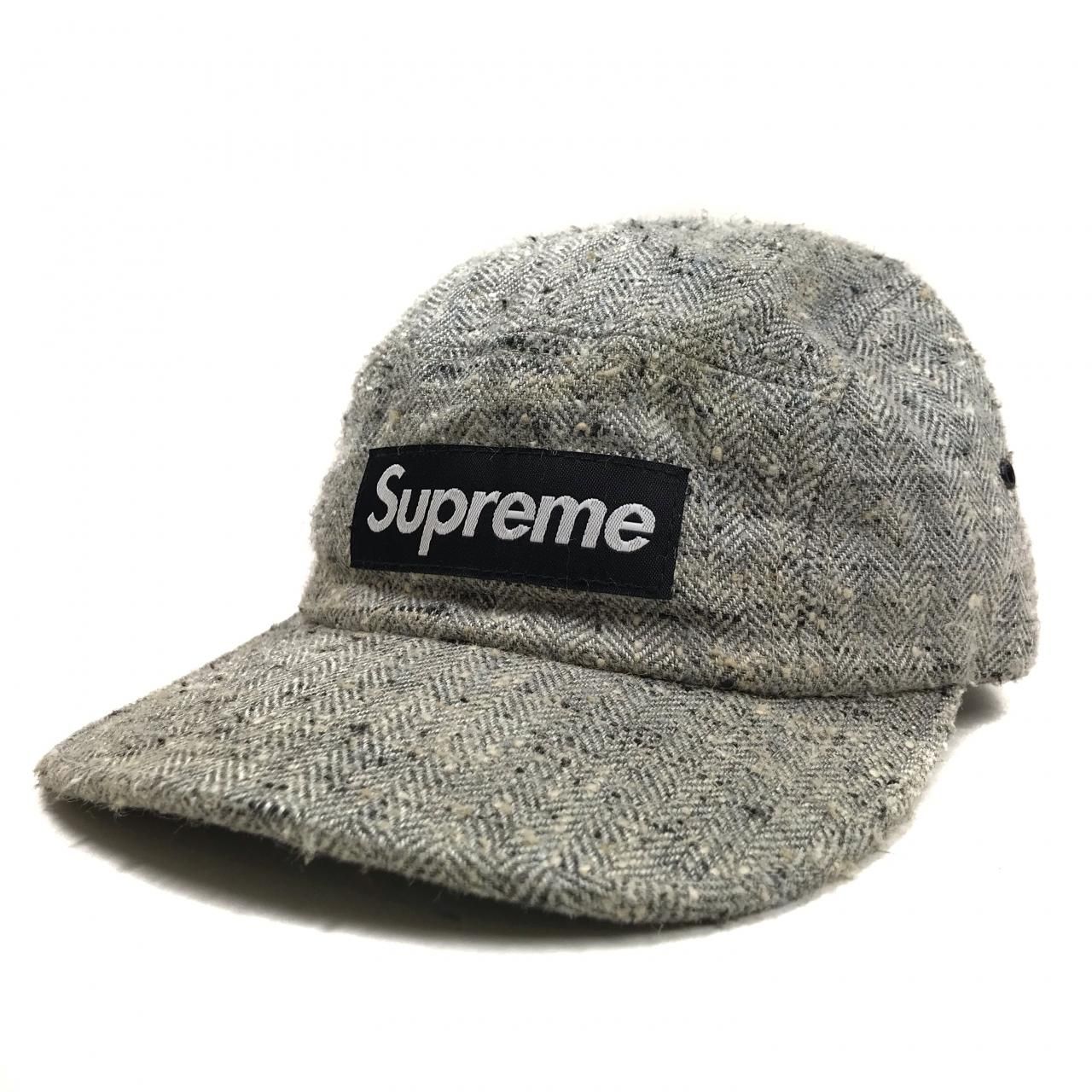 07年 SUPREME Silk Herringbone Camp Cap (Black) シュプリーム ...