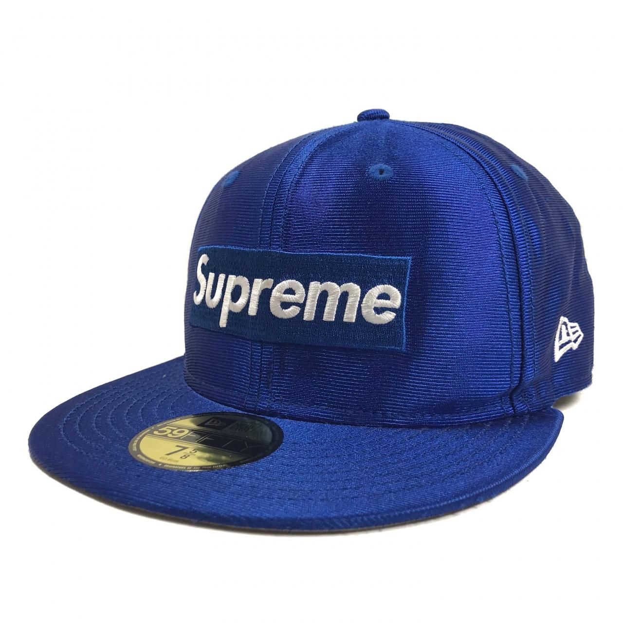 supreme ロゴ cap new era 青 シュプリーム