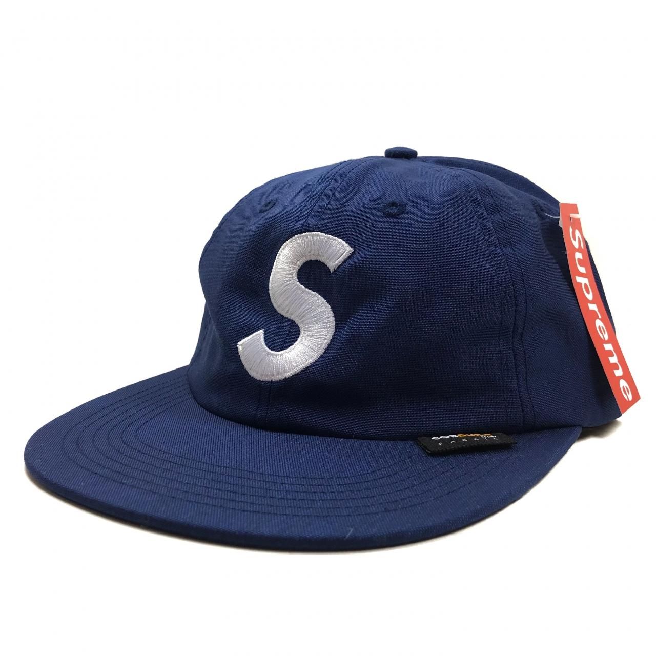 新品 18AW SUPREME Cordura S Logo 6-Panel Cap (Navy) シュプリーム