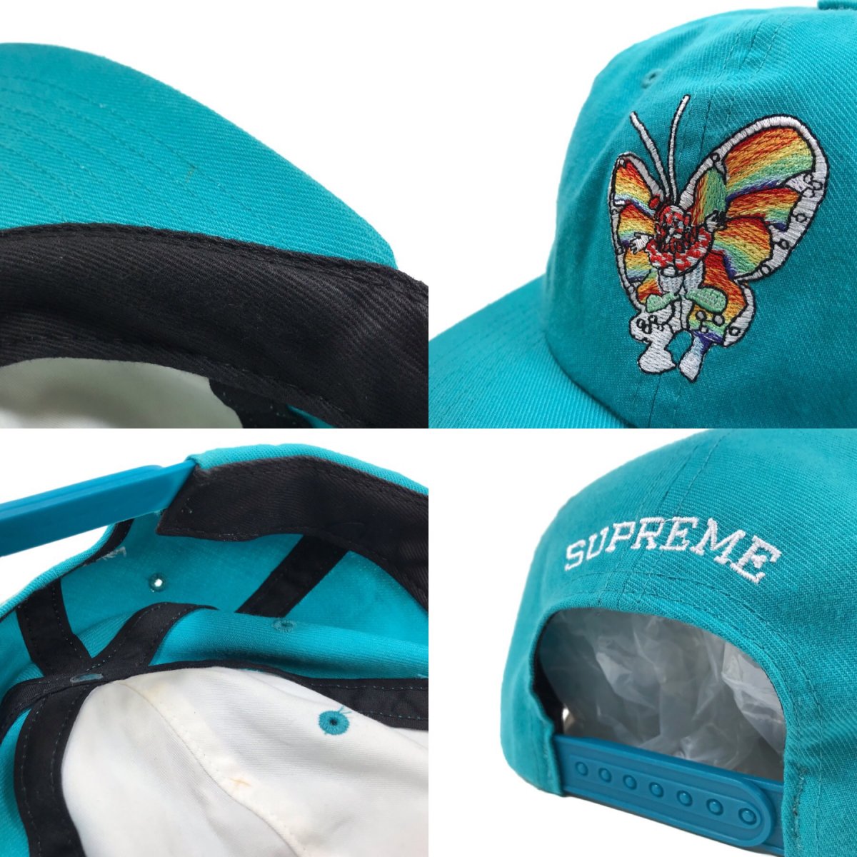 16SS SUPREME Gonz Butterfly 6-Panel Cap (Teal) シュプリーム マーク