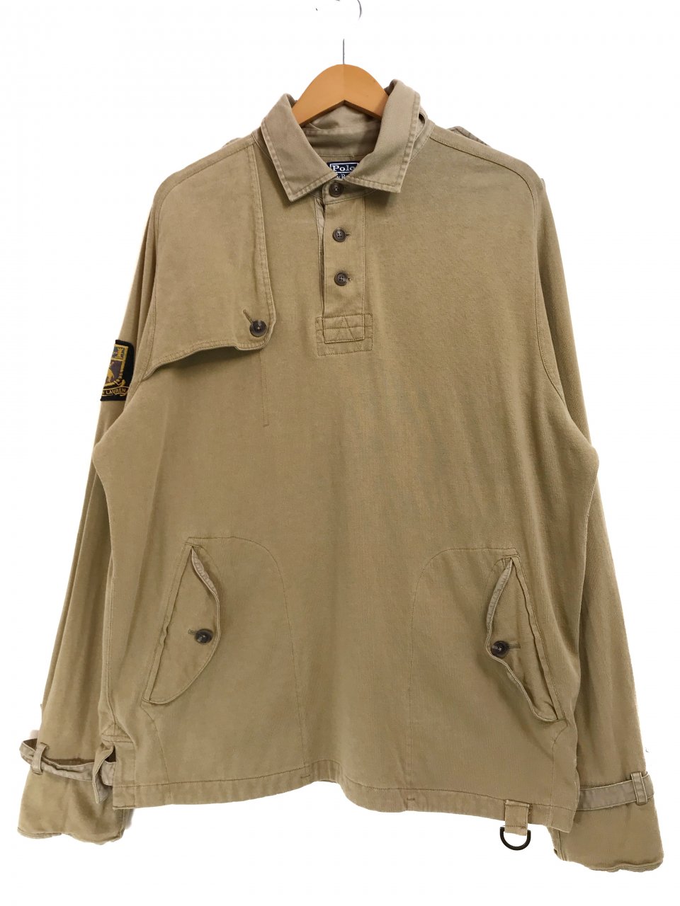 Polo Ralph Lauren Hunting Cotton L/S Rugger Shirt カーキ XL ポロ 