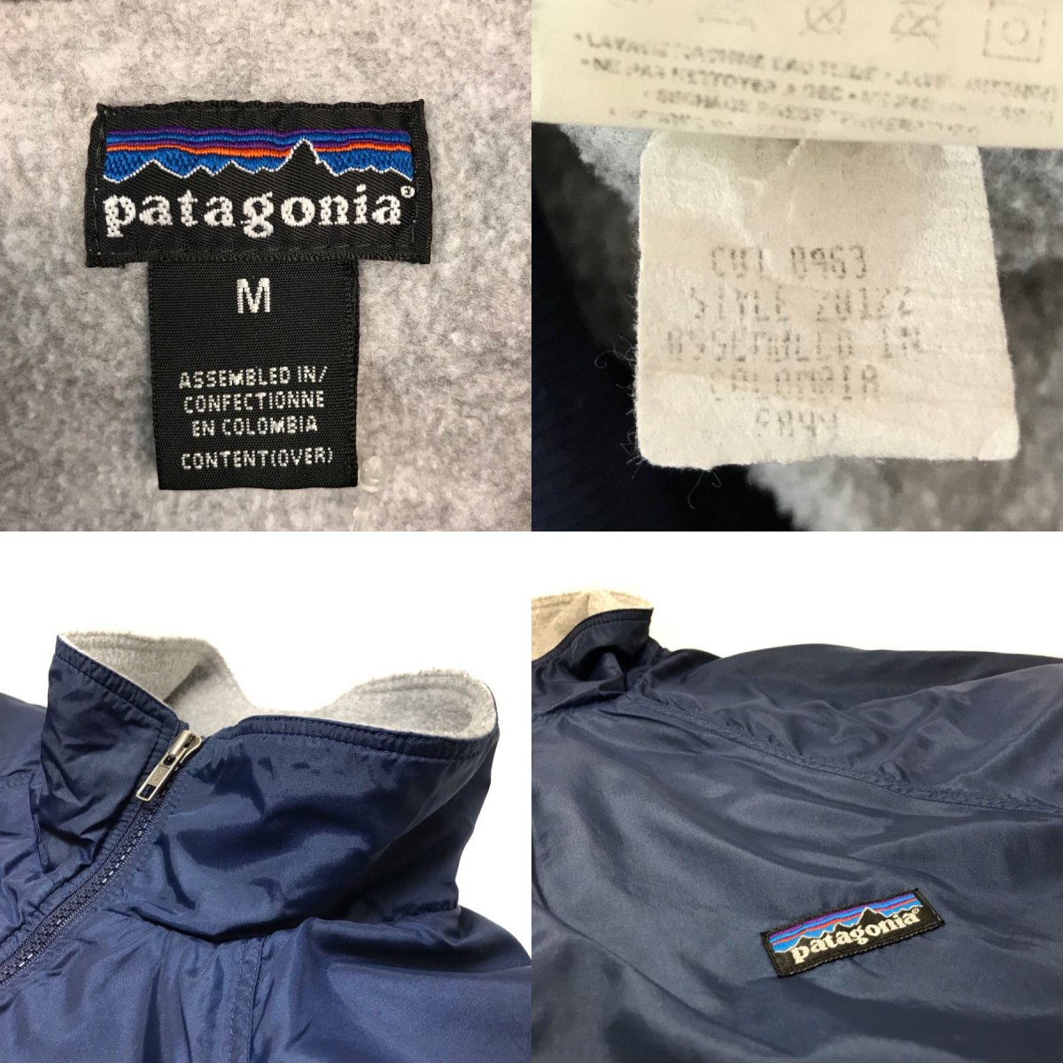 99年製 patagonia Shelled Synchilla Jacket 紺 M 90s パタゴニア 