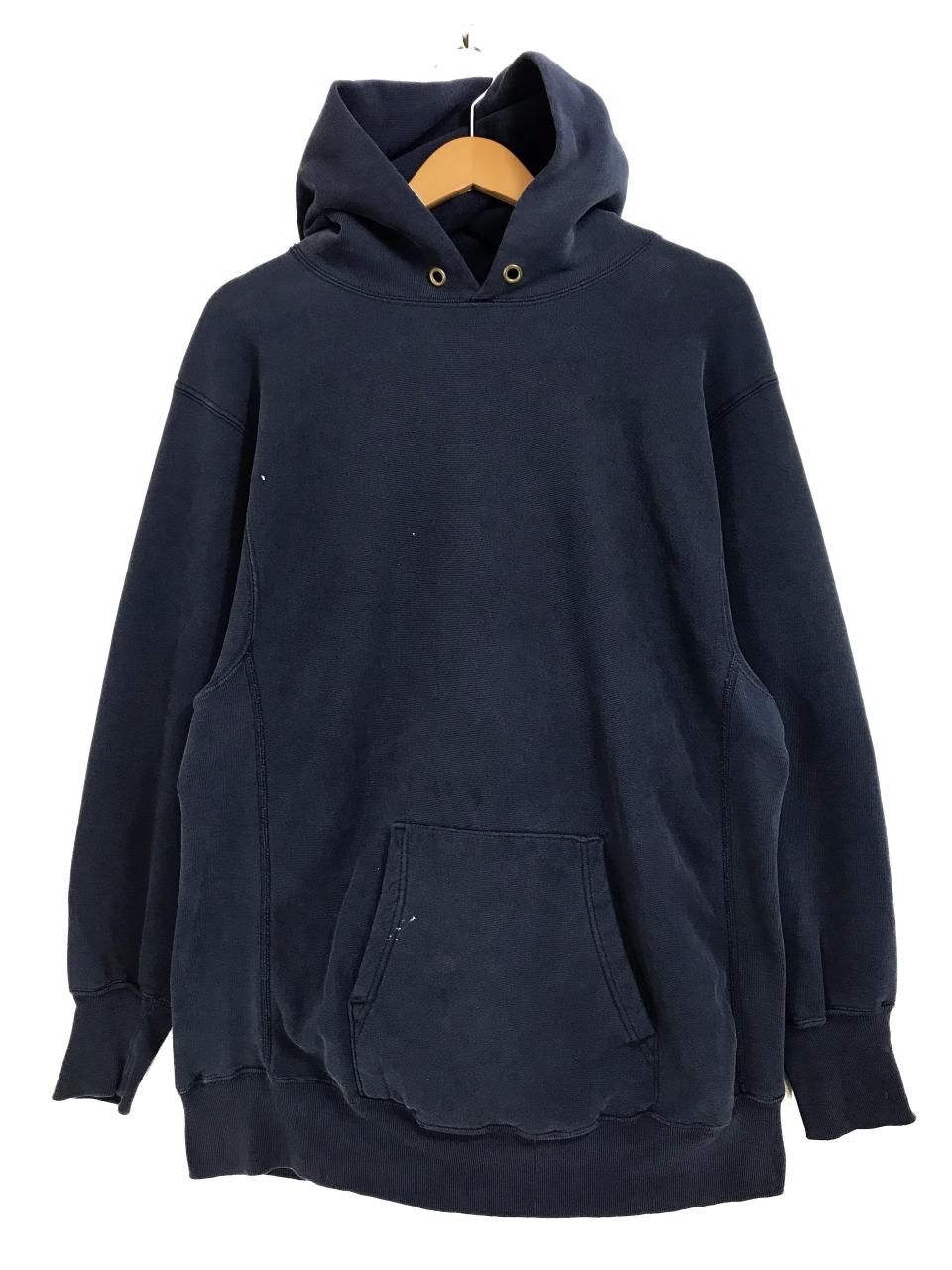 USA製 90s LANDS' END by Champion R/W Sweat Hoodie 紺 L ランズ 