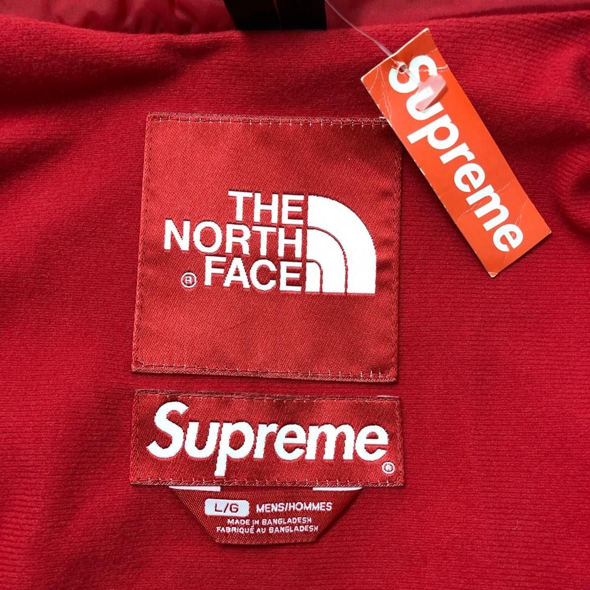 13SS SUPREME × THE NORTH FACE Reflective 3M Mountain Parka 銀赤 L