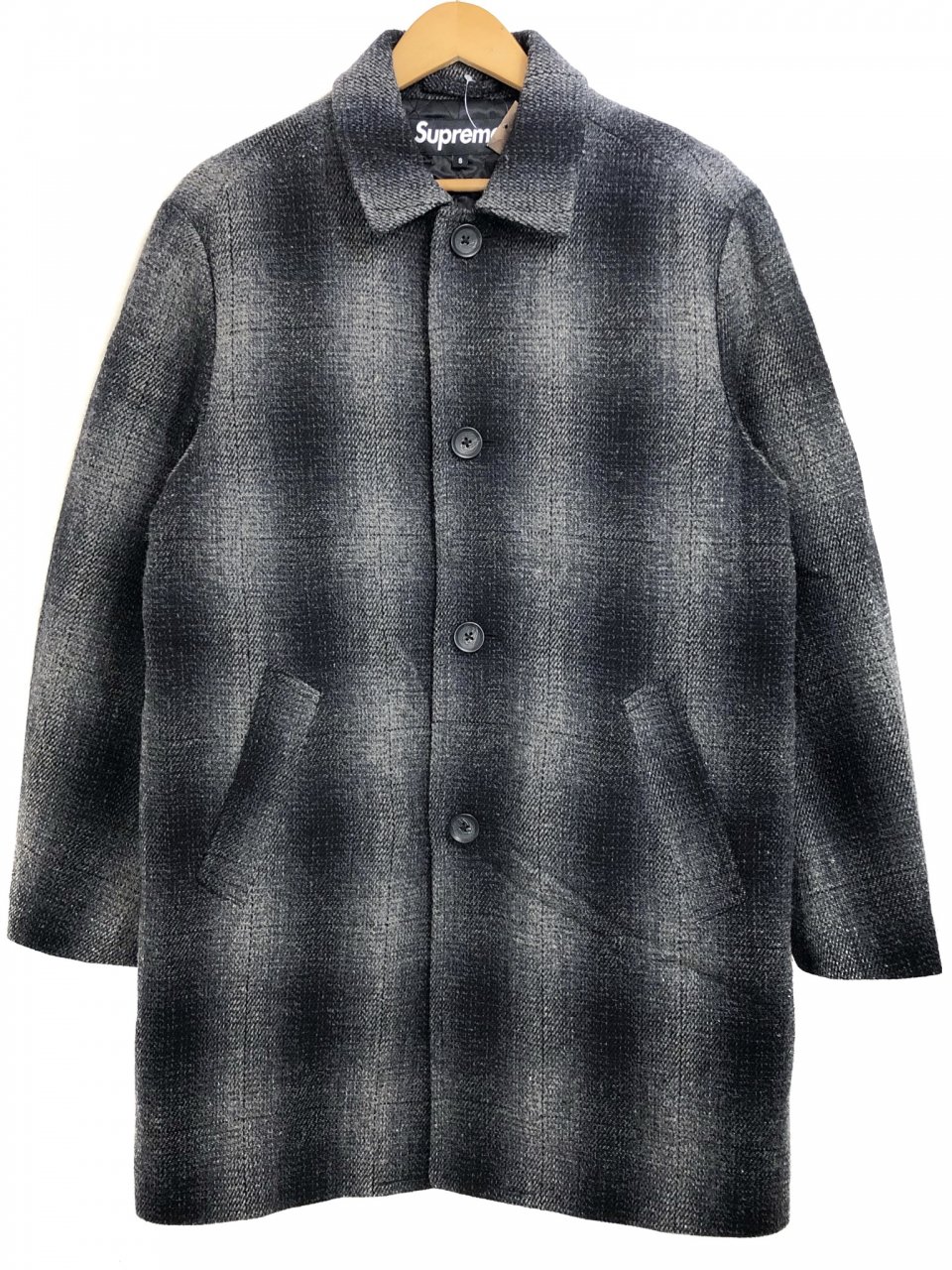 輝く高品質な Supreme シュプリーム Wool Windowpane Overcoat