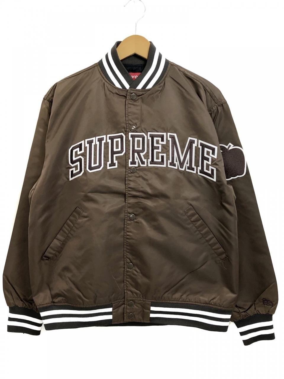 初期 SUPREME Arc Logo Apple Varsity Jacket 茶 L シュプリーム ...