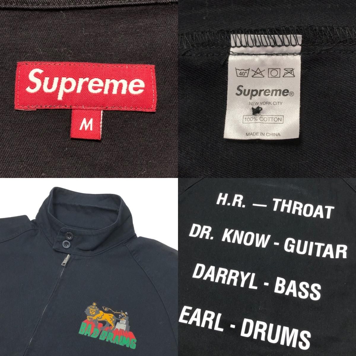 08SS SUPREME × BAD BRAINS Cotton Drizzler Jacket 黒 M 08SS SUPREME × BAD BRAINS Cotton Drizzler Jacket 黒 M