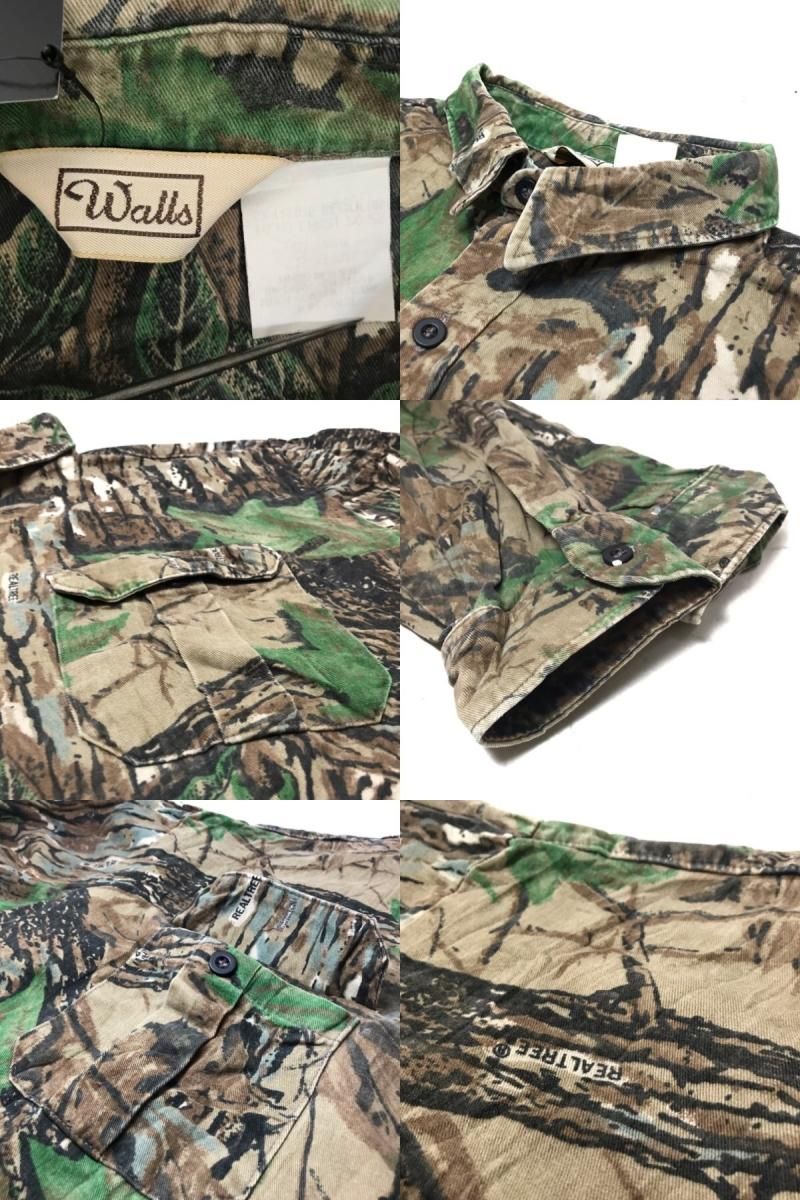 USA製 80s Walls Realtree Camo Cotton L/S Shirt 茶 2XL USA製 80s Walls Realtree Camo Cotton L/S Shirt 茶 2XL