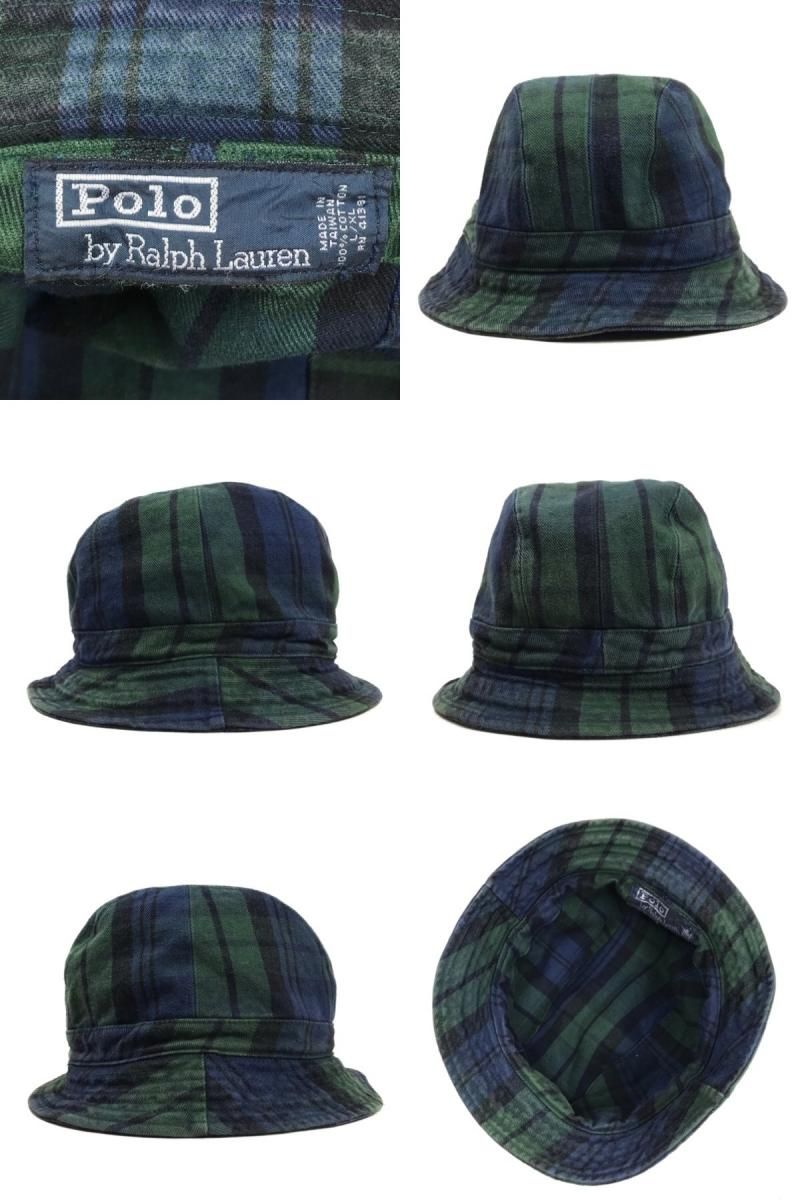 Polo Ralph Lauren Black Watch Cotton Bucket Hat 紺緑 L/XL Polo Ralph Lauren Black Watch Cotton Bucket Hat 紺緑 L/XL