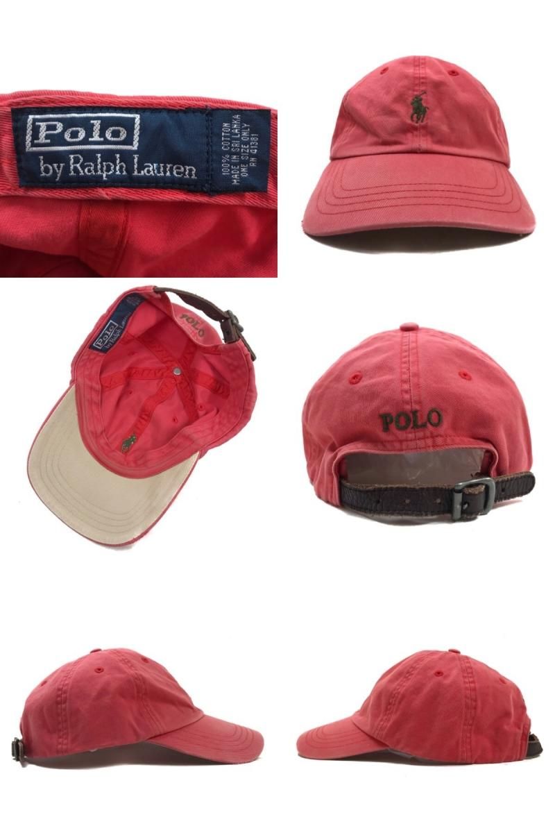 Polo Ralph Lauren Logo Cotton 6 Panel Cap サーモンピンク Polo Ralph Lauren Logo Cotton 6 Panel Cap サーモンピンク
