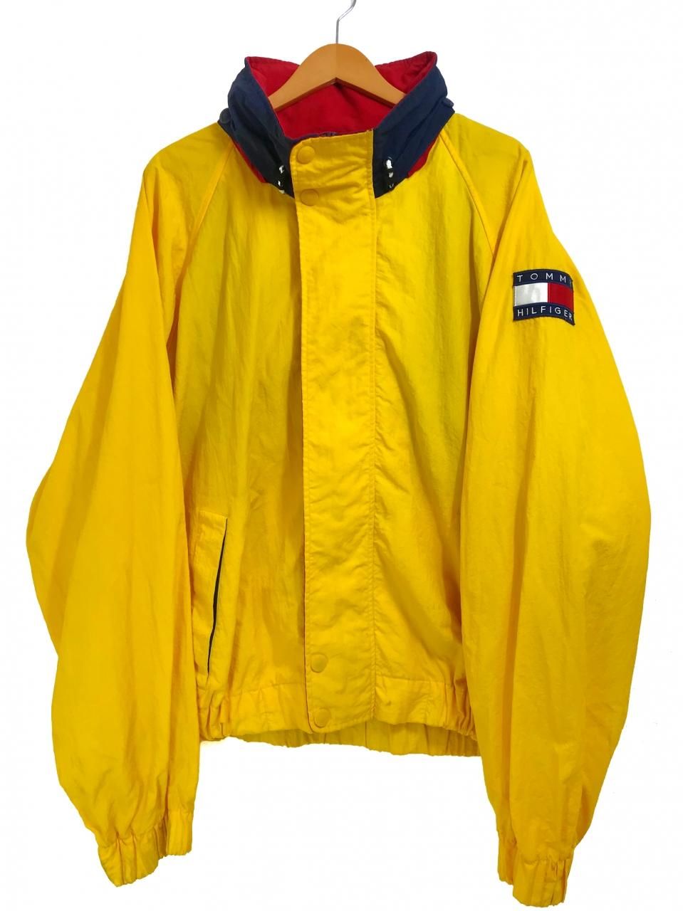 90s TOMMY HILFIGER Nylon Sailing Jacket 黄 XL トミー