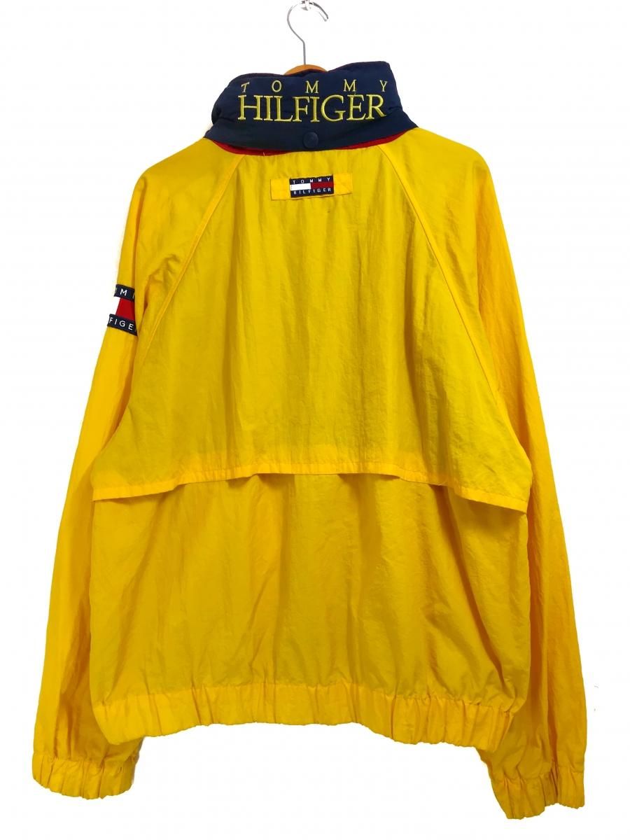 90s TOMMY HILFIGER Nylon Sailing Jacket 黄 XL トミーヒルフィガー