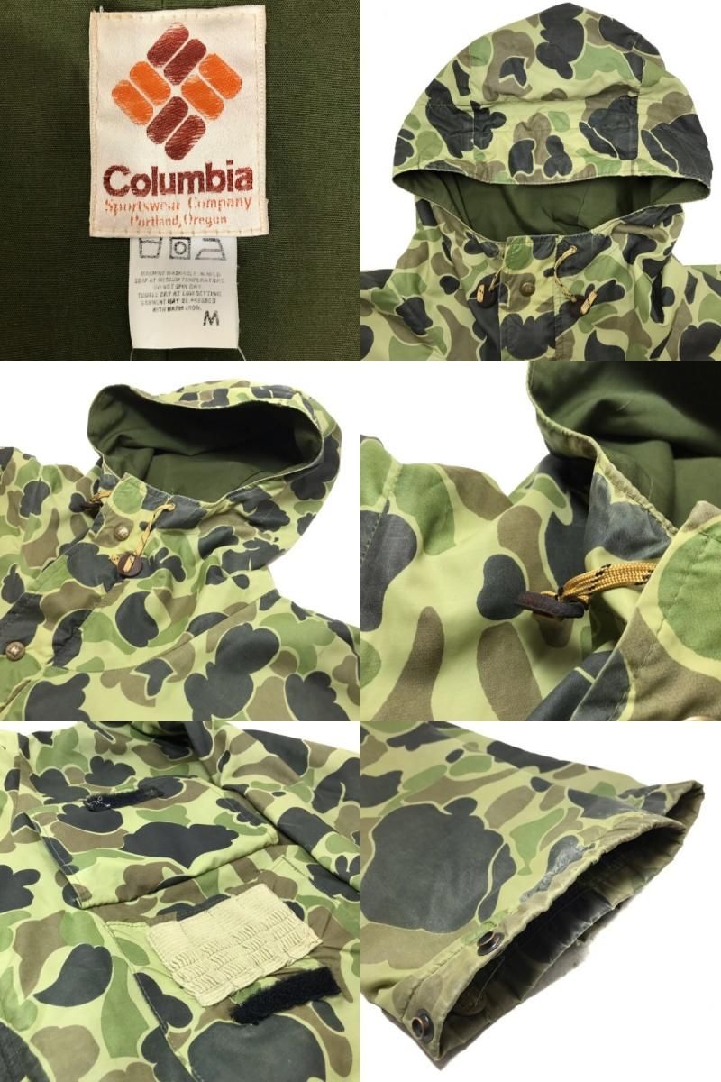 70s~80s Columbia Duck Hunter Camo Nylon Mountain Parka 迷彩 70s~80s Columbia Duck Hunter Camo Nylon Mountain Parka 迷彩