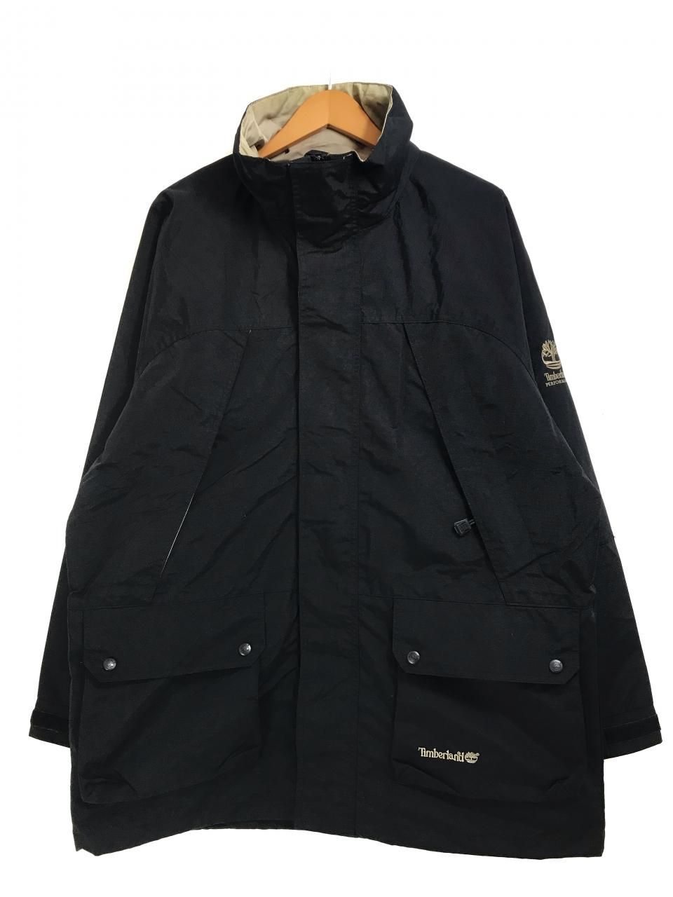 90s~00s Timberland PERFORMANCE Nylon Mountain Parka 黒 XL ...