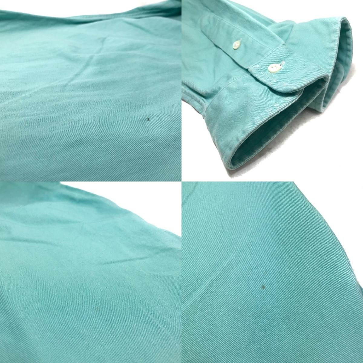 カナダ製 Polo Ralph Lauren Cotton BD L/S Shirt ミント L ポロ カナダ製 Polo Ralph Lauren Cotton BD L/S Shirt ミント L ポロ