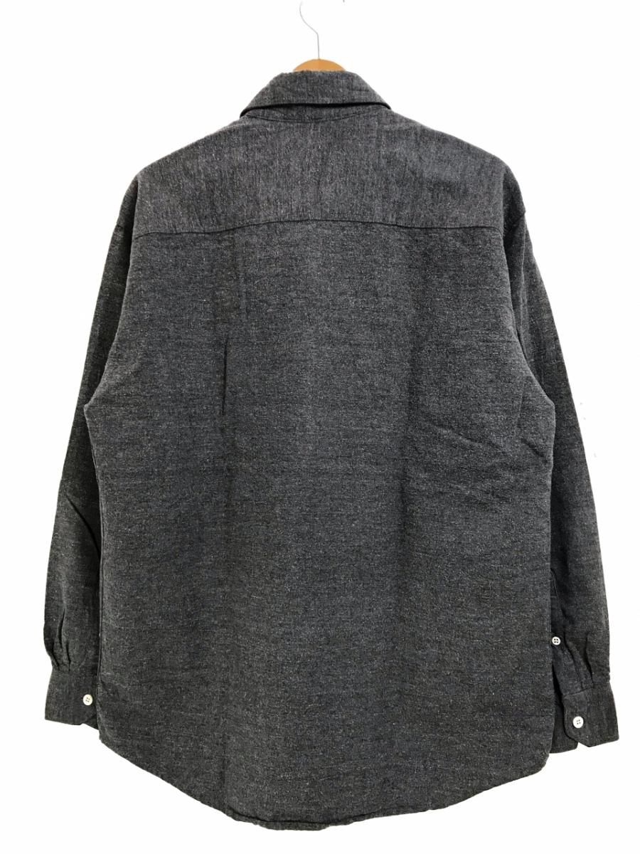 90s OLD GAP Cotton-Rayon Flannel BD L/S Shirt 灰 L オールド