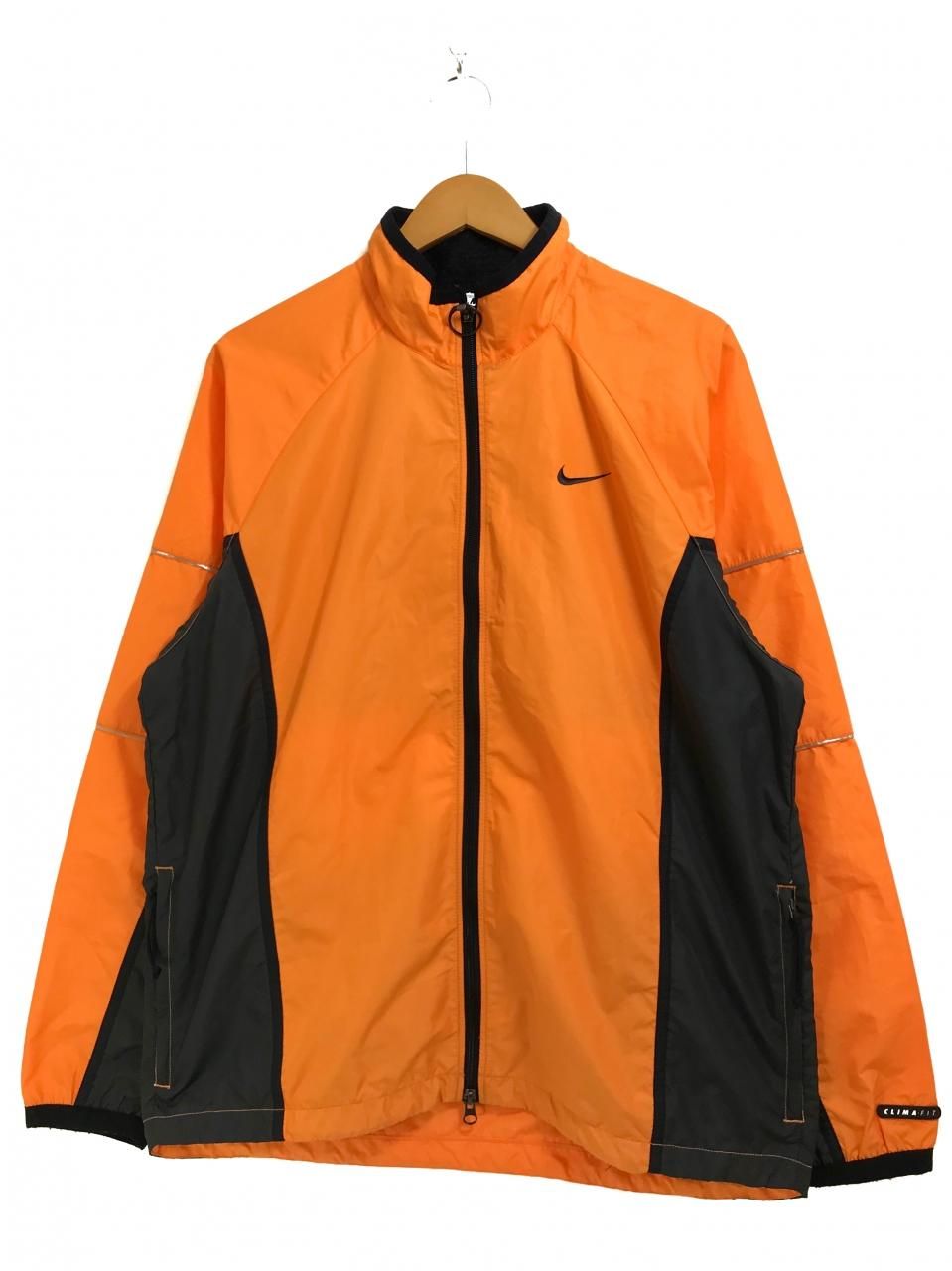 90s NIKE CLIMA-FIT Track Jacket オレンジ黒 L 銀タグ ナイキ ...