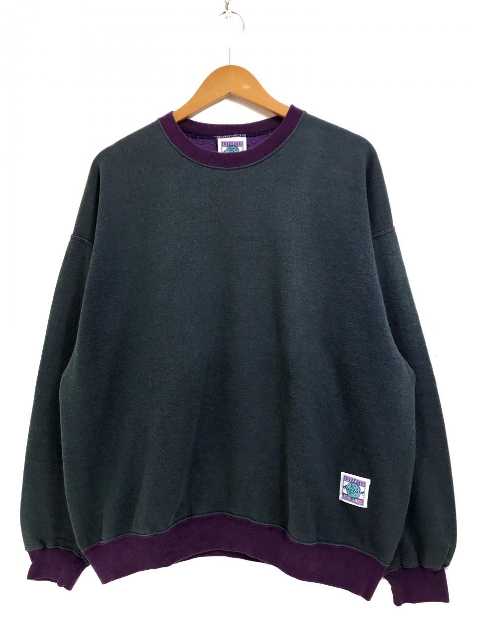 USA製 90s Duofold 2 Tone Rib Sweatshirt 深緑紫 L USA製 90s Duofold 2 Tone Rib Sweatshirt 深緑紫 L