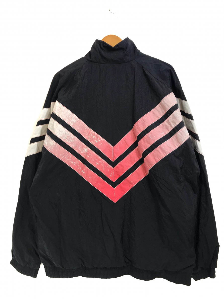 80s～90s adidas Gradation Switching Nylon Jacket 黒灰赤 XL