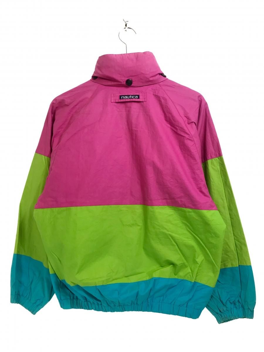 90s NAUTICA Multi Border Cotton Sailing Jacket マルチカラー S