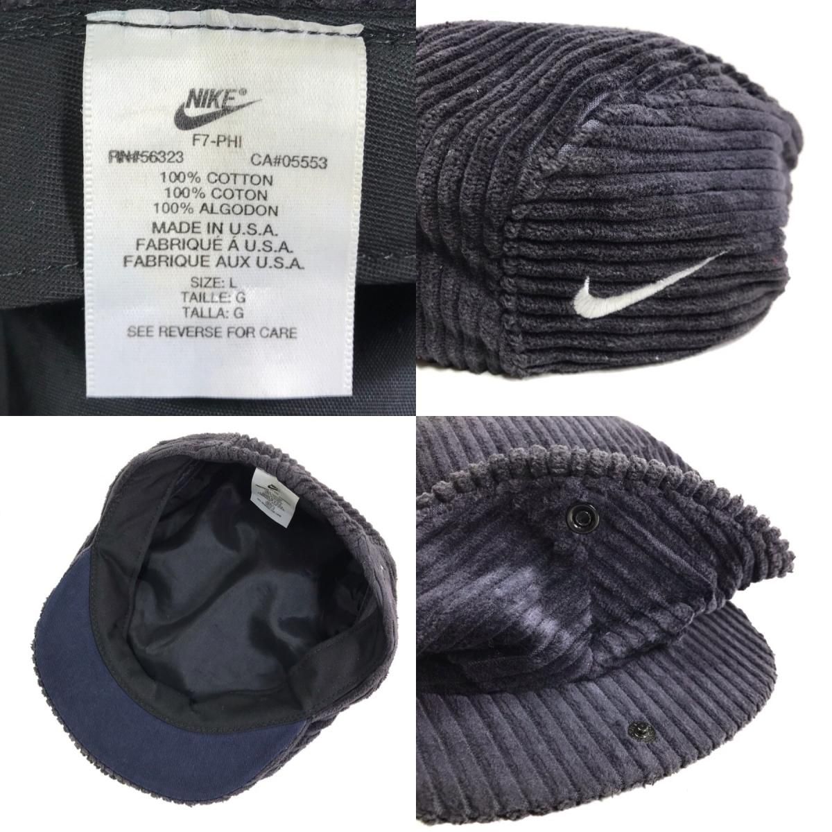 超レア90s NIKE コーデュロイ ハンチング キャップ 帽子