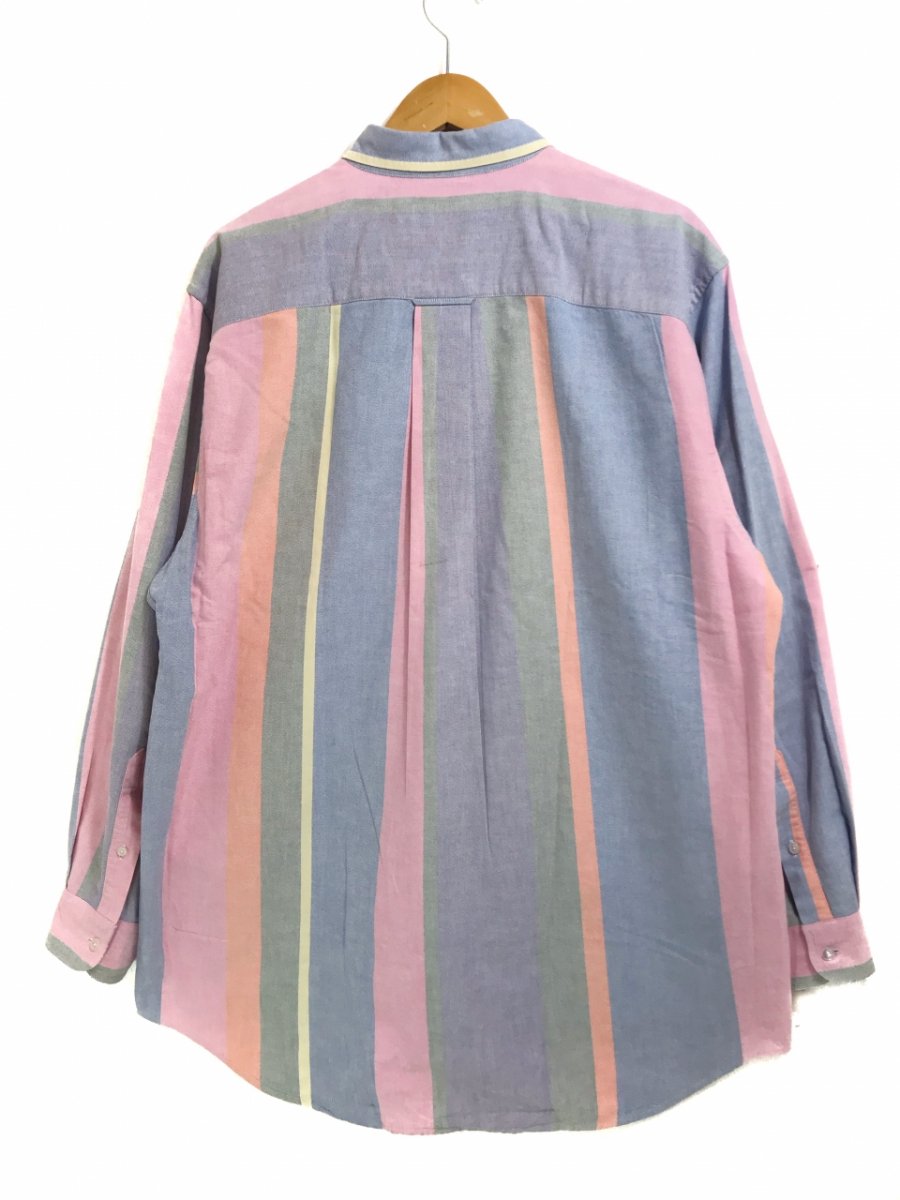 90s NAUTICA Multi Stripe Cotton Oxford BD L/S Shirt マルチカラー L ...