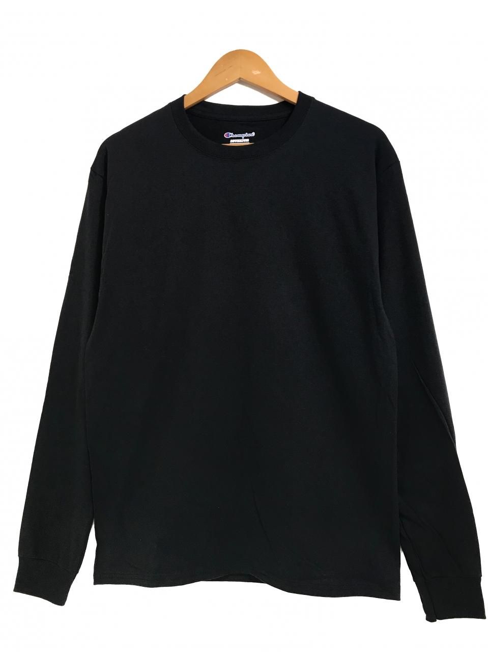 新品 US企画 Champion 5.2oz L/S Tee (BLACK) チャンピオン 5.2オンス 長袖 Tシャツ ロンT 無地T 黒 ブラック  - NEWJOKE ONLINE STORE