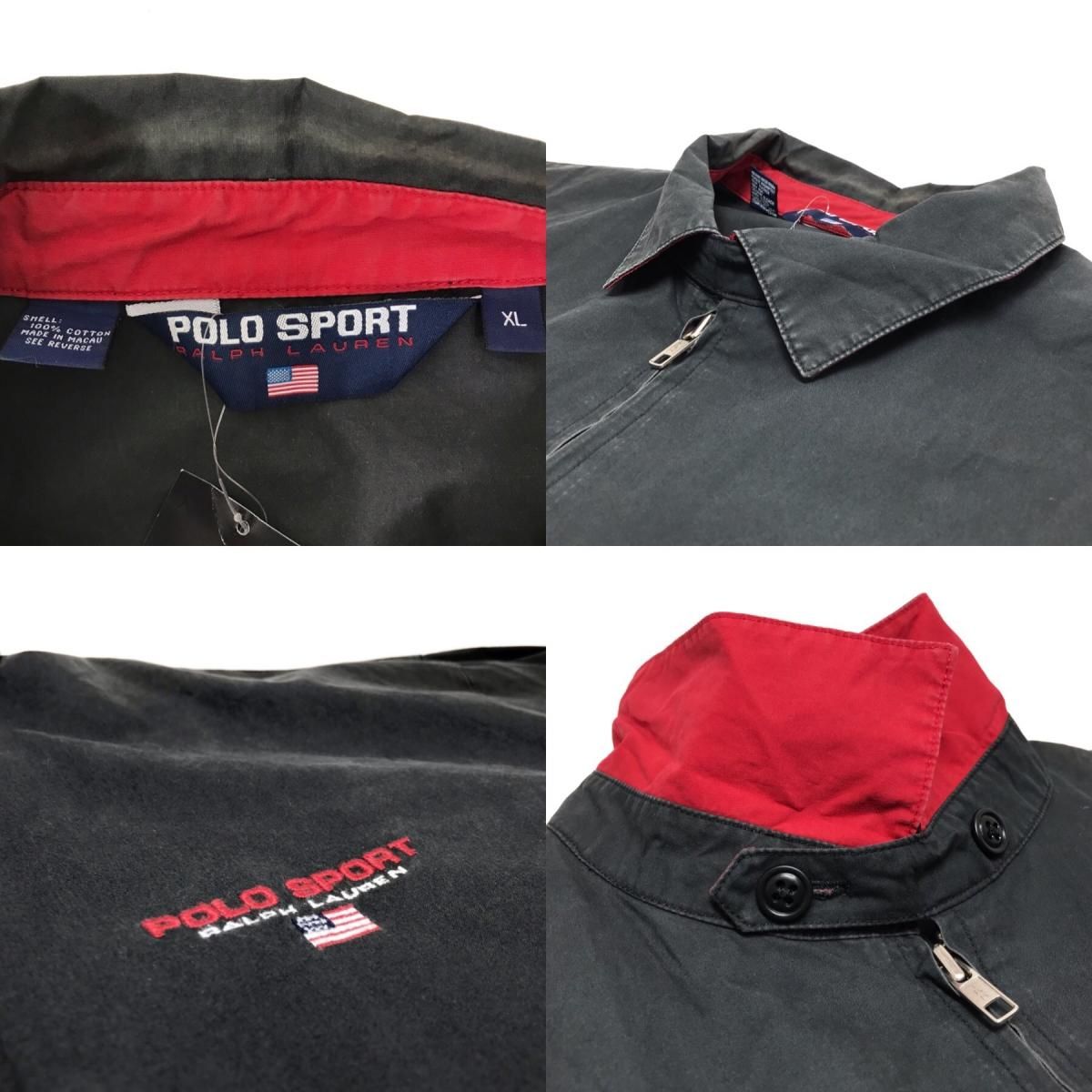 90s POLO SPORT Cotton Drizzler Jacket 黒 XL ポロスポーツ 90s POLO SPORT Cotton Drizzler Jacket 黒 XL ポロスポーツ