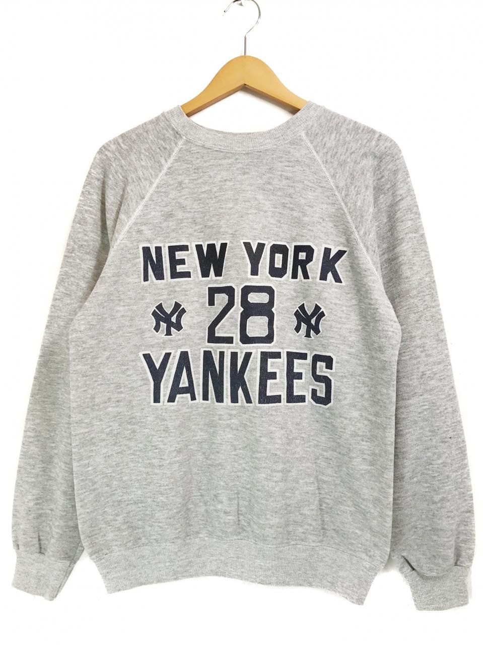 USA製 80s NEWYORK YANKEES Print Sweatshirt 灰 M ニューヨーク USA製 80s NEWYORK YANKEES Print Sweatshirt 灰 M ニューヨーク