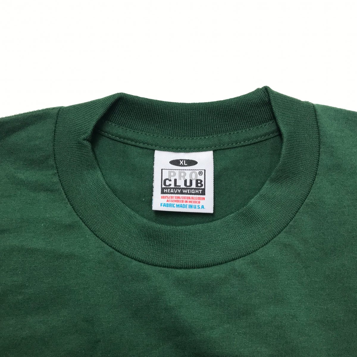 新品 PRO CLUB Heavy Weight L/S Crew-Neck Tee (FOREST GREEN) プロクラブ ヘビーウェイト  クルーネック 長袖 Tシャツ ロンT 無地T 深緑 - NEWJOKE ONLINE STORE