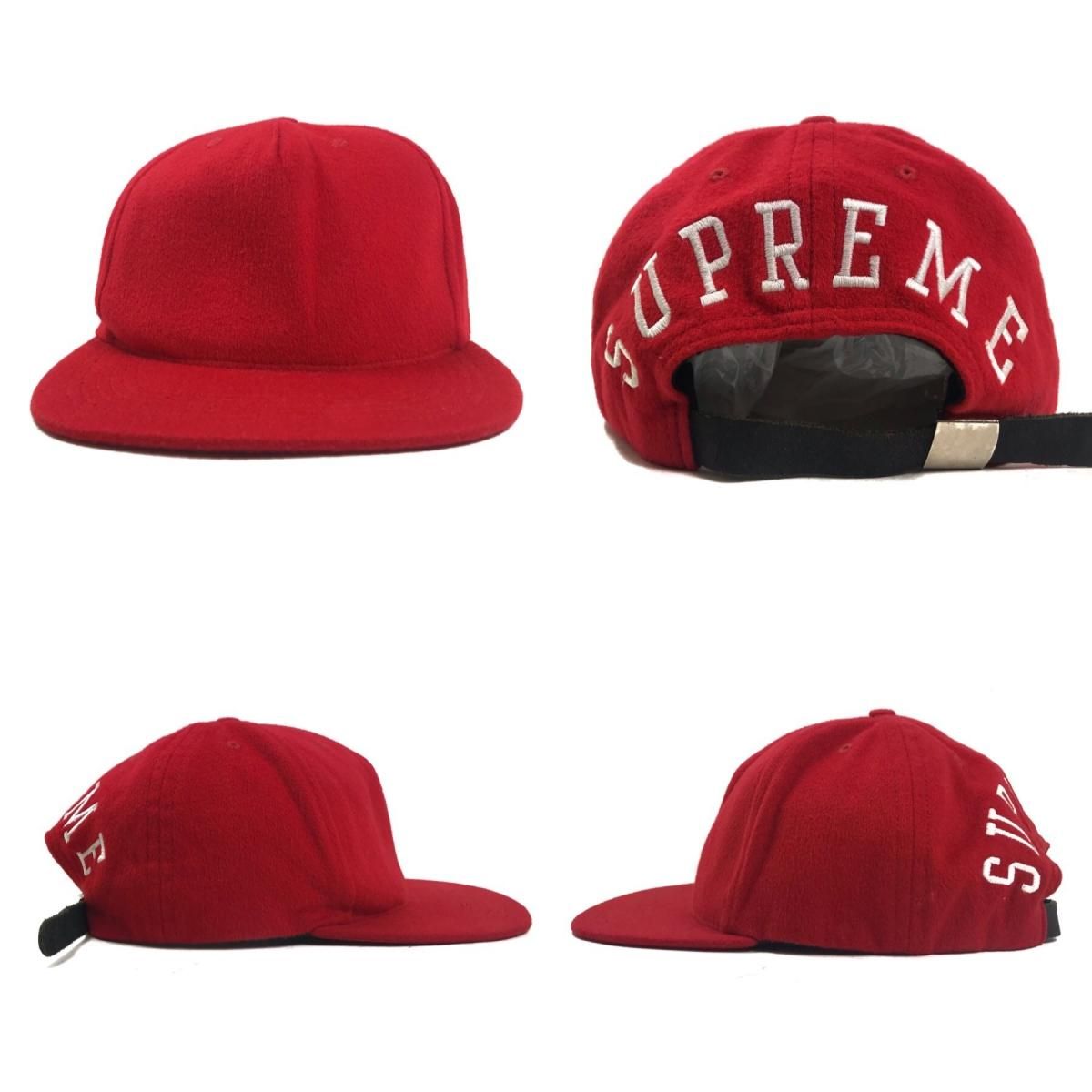 13AW SUPREME × LORO PIANA Back Arc 5-Panel Cap (RED) シュプリーム ...