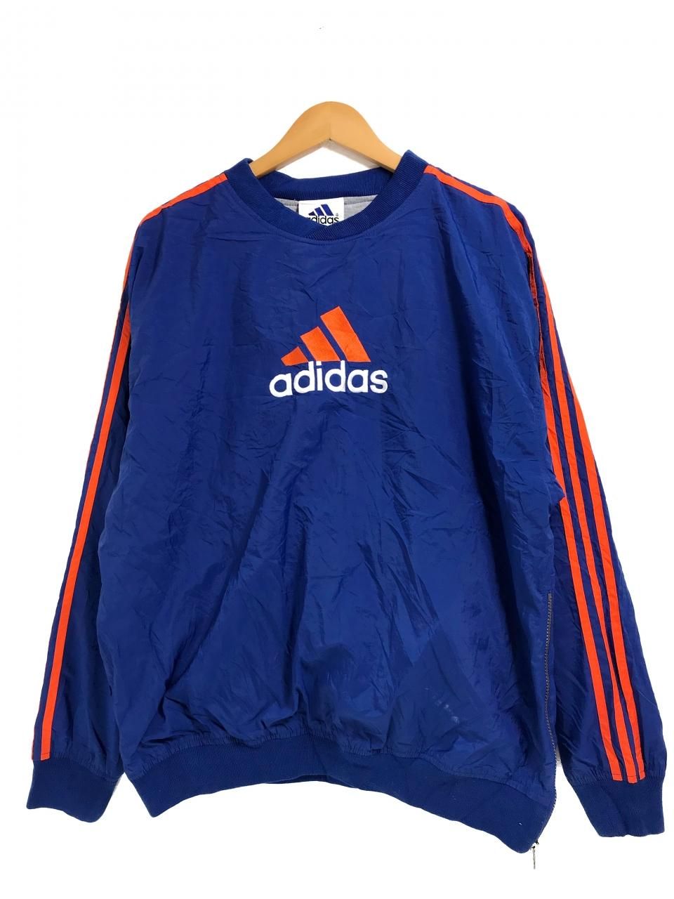 【G141】adidas プルオーバーナイロン【2XL】グレー