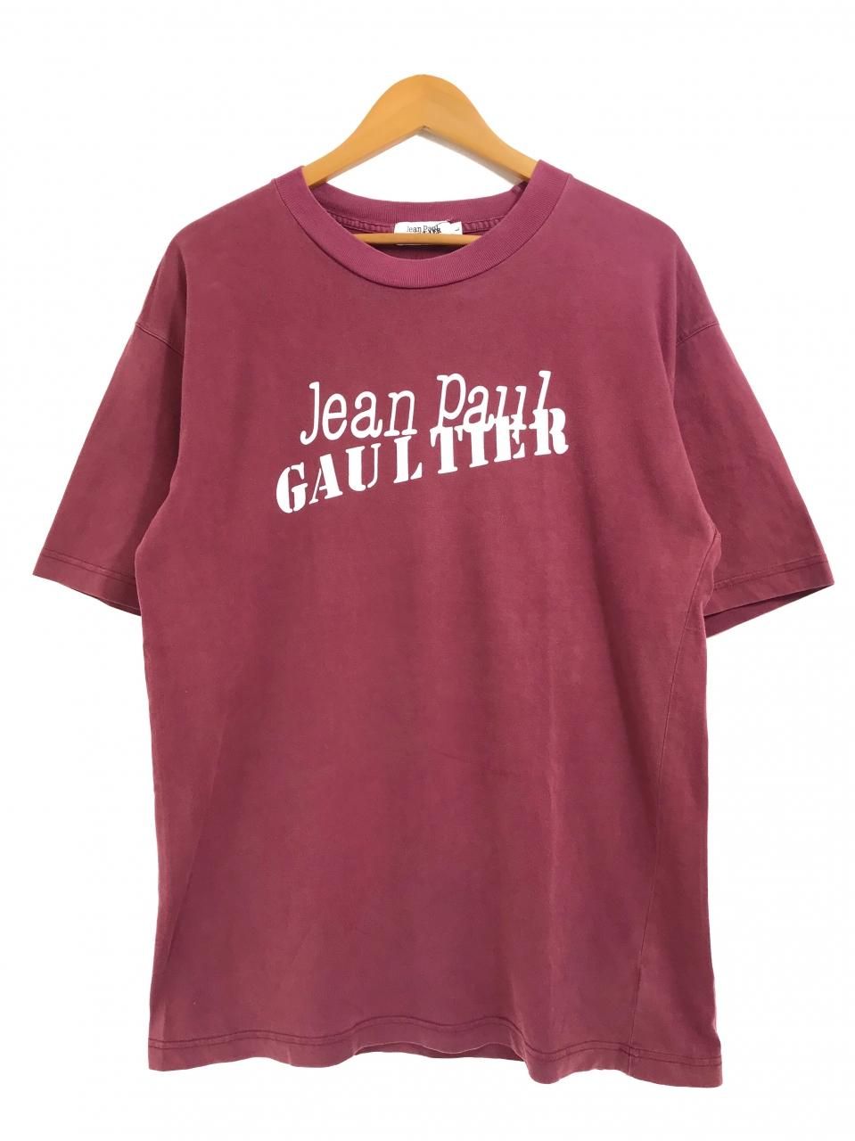 90s Jean Paul GAULTIER Logo Print S/S Tee エンジ L ジャンポールゴルチエ ロゴ プリント 半袖 Tシャツ  バーガンディー - NEWJOKE ONLINE STORE