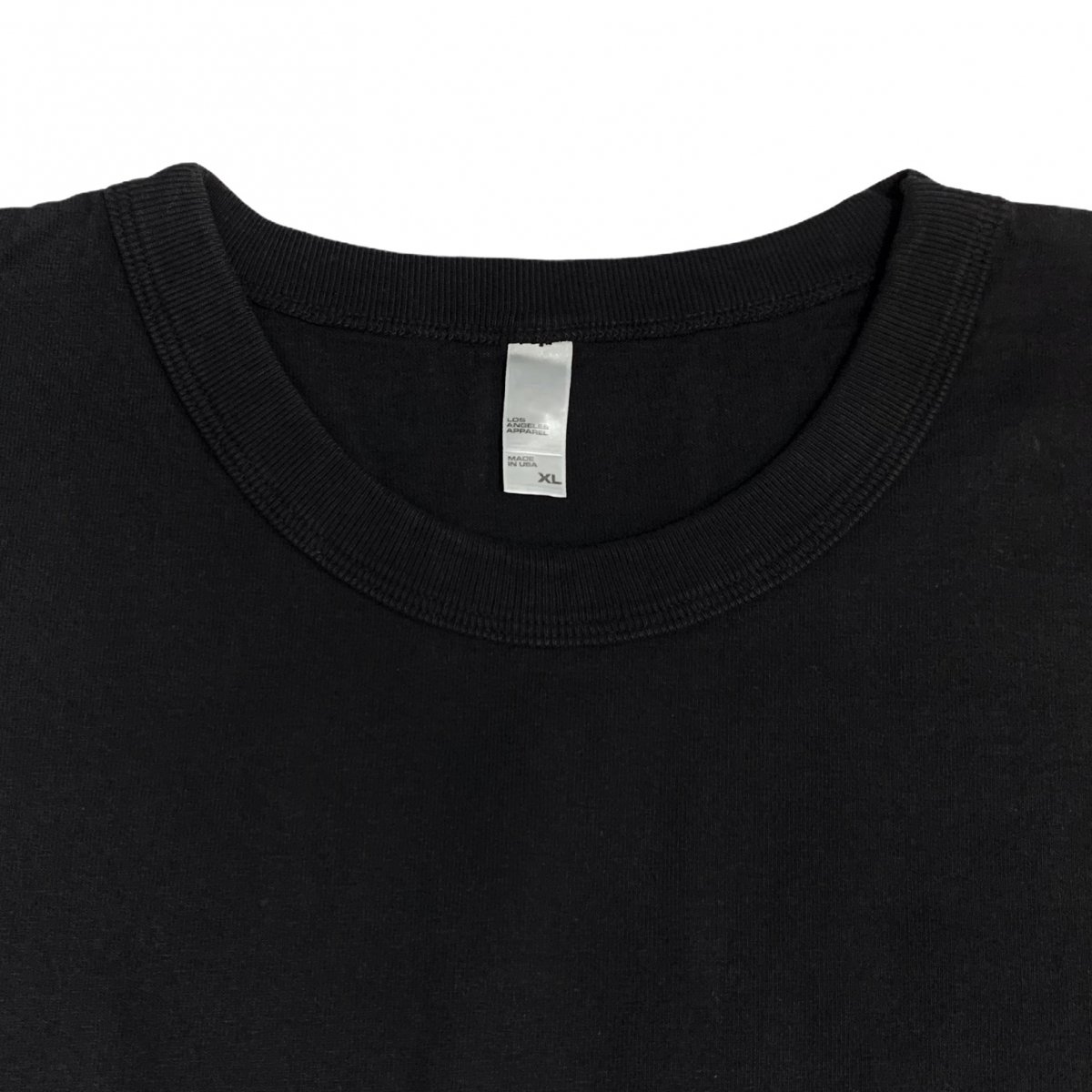 新品 USA製 LOS ANGELES APPAREL 8.5oz Binding Garment Dye S/S Tee (BLACK)  ロサンゼルスアパレル 半袖 Tシャツ 無地T 黒 ブラック - NEWJOKE ONLINE STORE