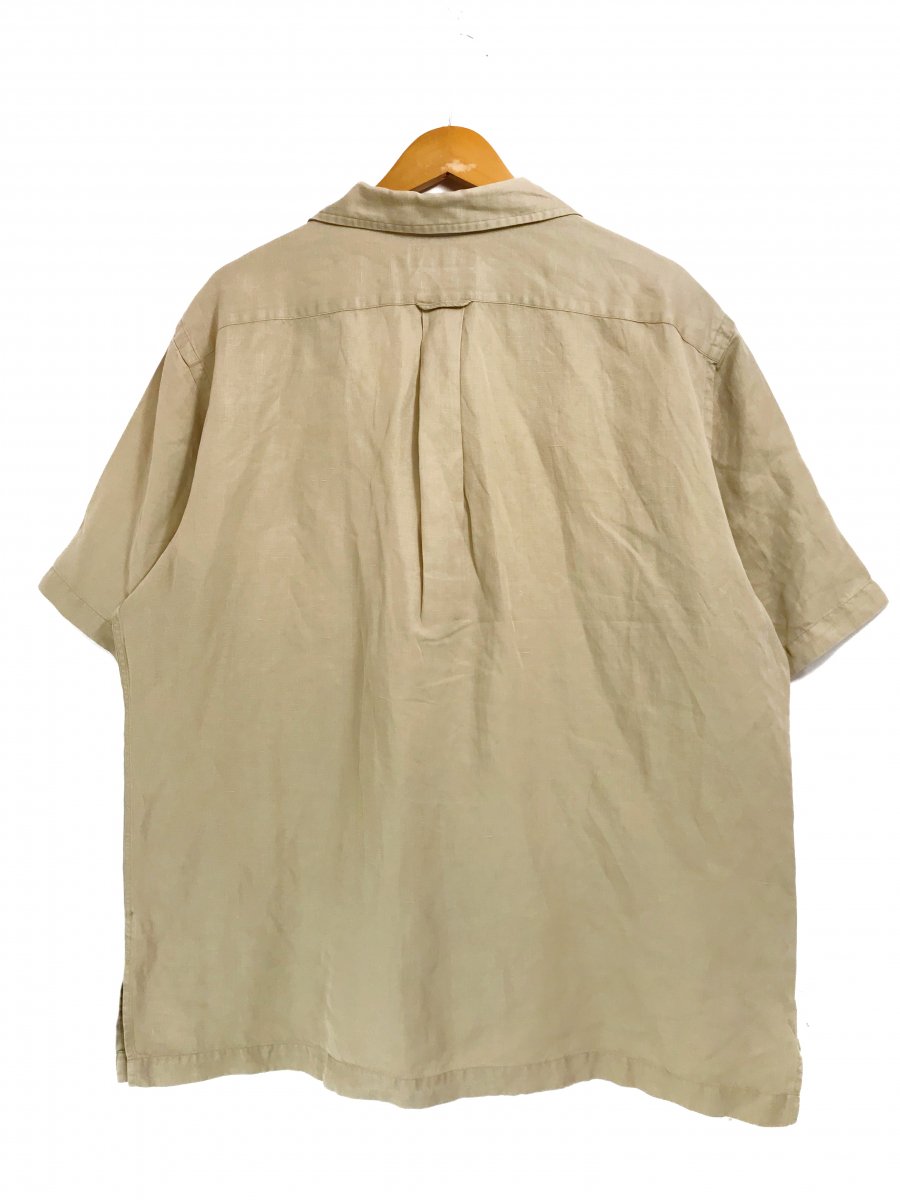 Polo Ralph Lauren Linen Silk Open Collar S/S Shirt カーキ L ポロ