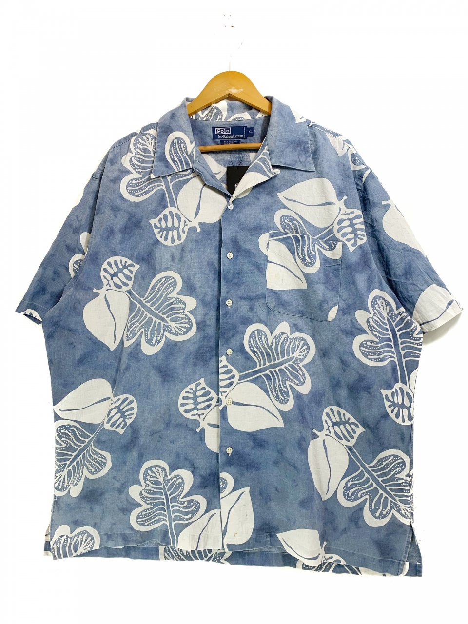 Polo Ralph Lauren Cotton-Linen Aloha Shirt 青 XL ポロ ラルフ
