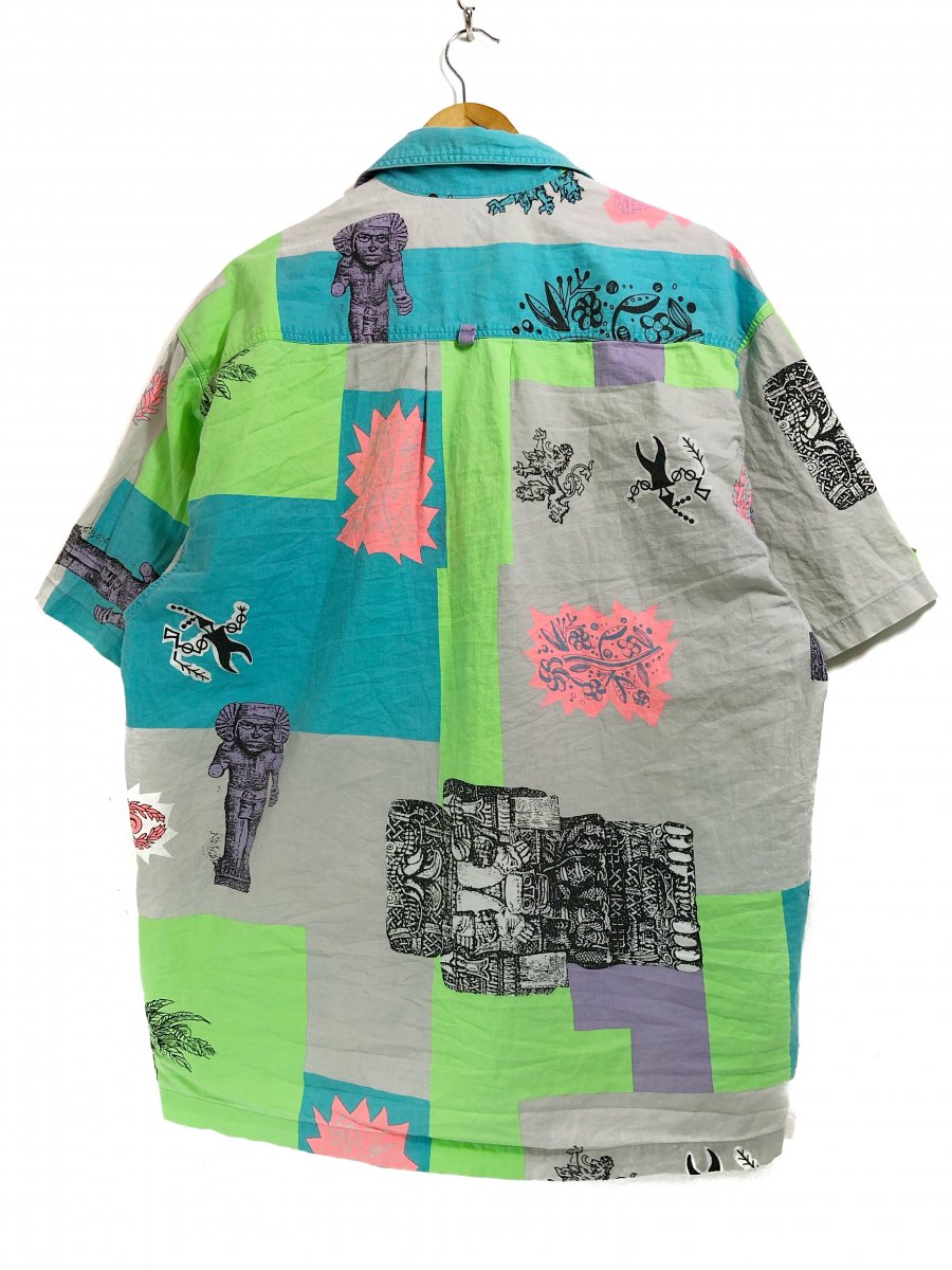 90s GOTCHA Cotton S/S Shirt マルチカラー L ガッチャ 半袖 シャツ 総 