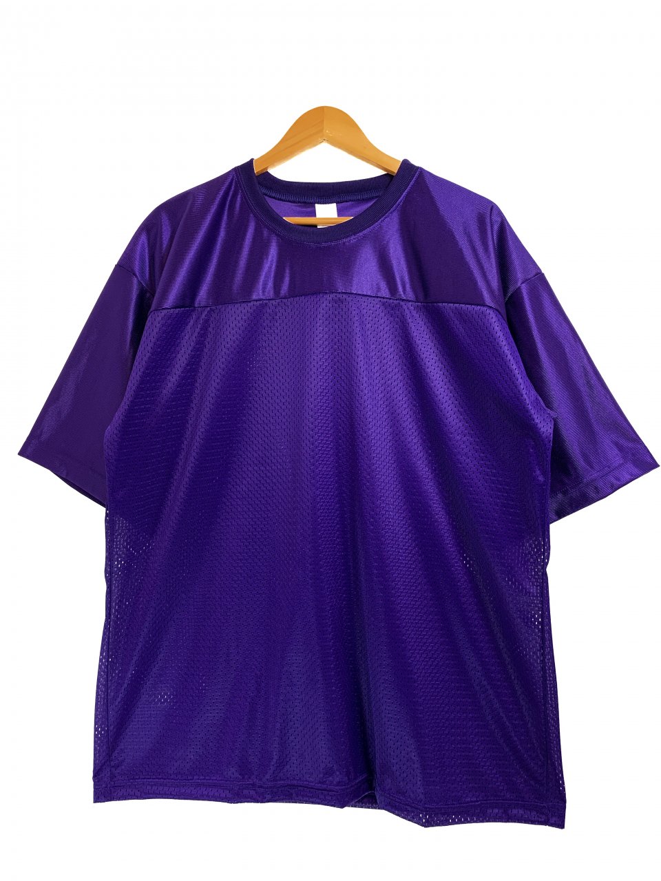 新品 USA製 MASHROOM Walter Mesh Football S/S Tee (PURPLE) マッシュルーム フットボールシャツ  フットボールT 無地 紫 - NEWJOKE ONLINE STORE