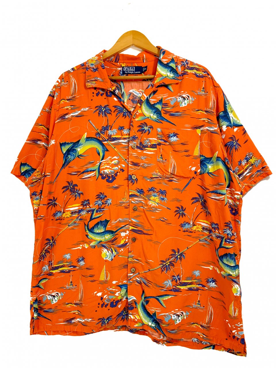 Polo Ralph Lauren Viscose Aloha Shirt オレンジ XL ポロ ラルフ 