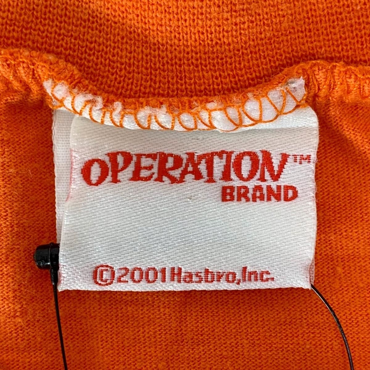 01年 OPERATION Print S/S Tee オレンジ L/XL 00s
